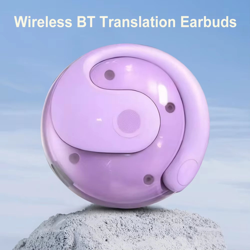 Intelligent Wireless Bluetooth Earbuds with Real-Time Translation in 144 Languages, Waterproof Design, and Smart Voice Technology