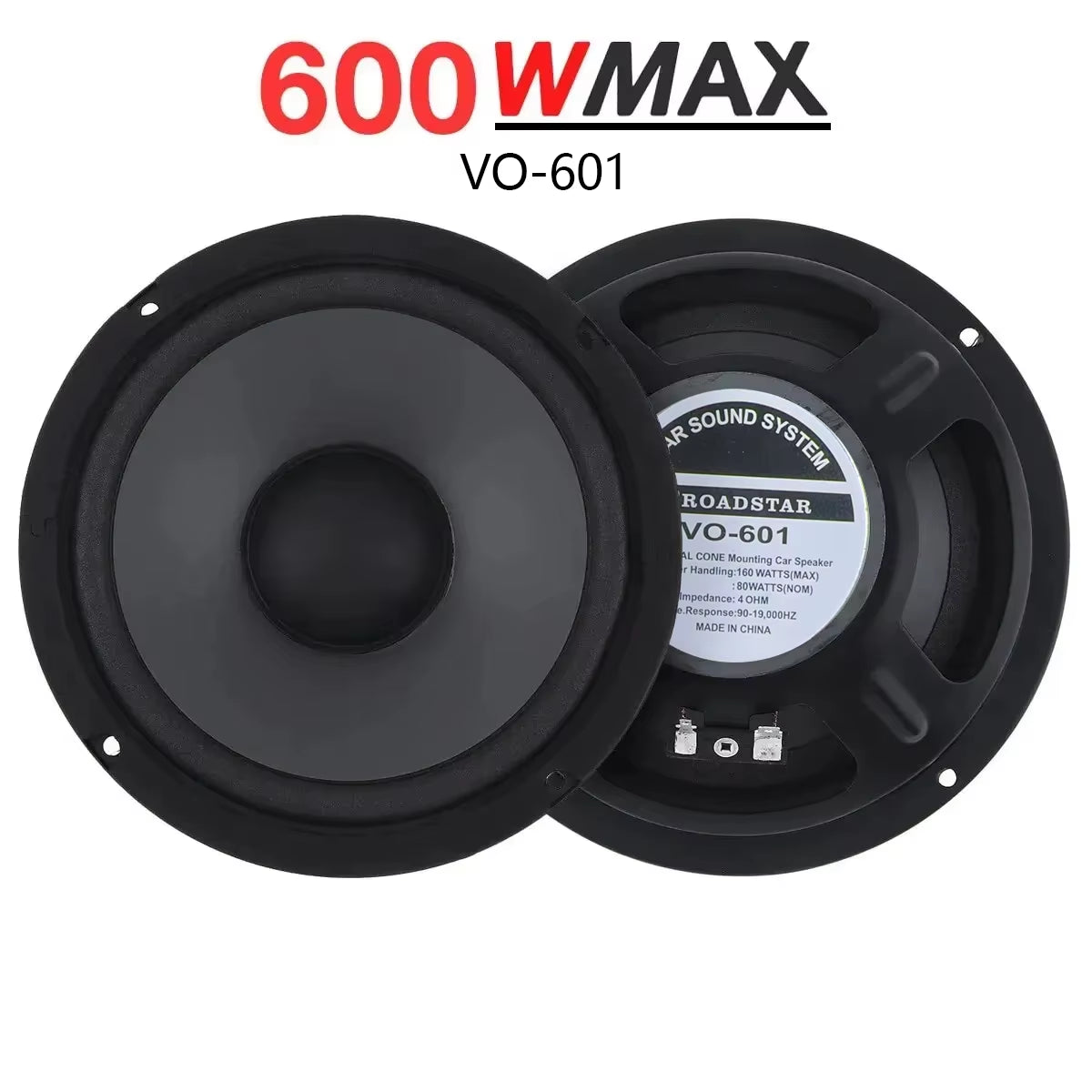 6Inch Speaker Car Stereo Audio Coaxial Speaker Audio 600W Car Audio Accessories Full Frequency