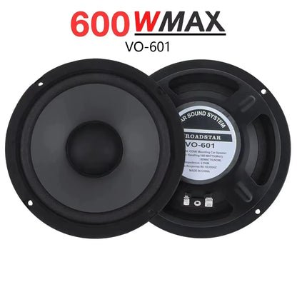 6Inch Speaker Car Stereo Audio Coaxial Speaker Audio 600W Car Audio Accessories Full Frequency